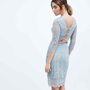 NWT For Love and Lemons Light Blue Potpourri Dress